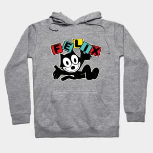 Felix Cat Comics Retro Future Atomic Age TV in Joyful Design Hoodie